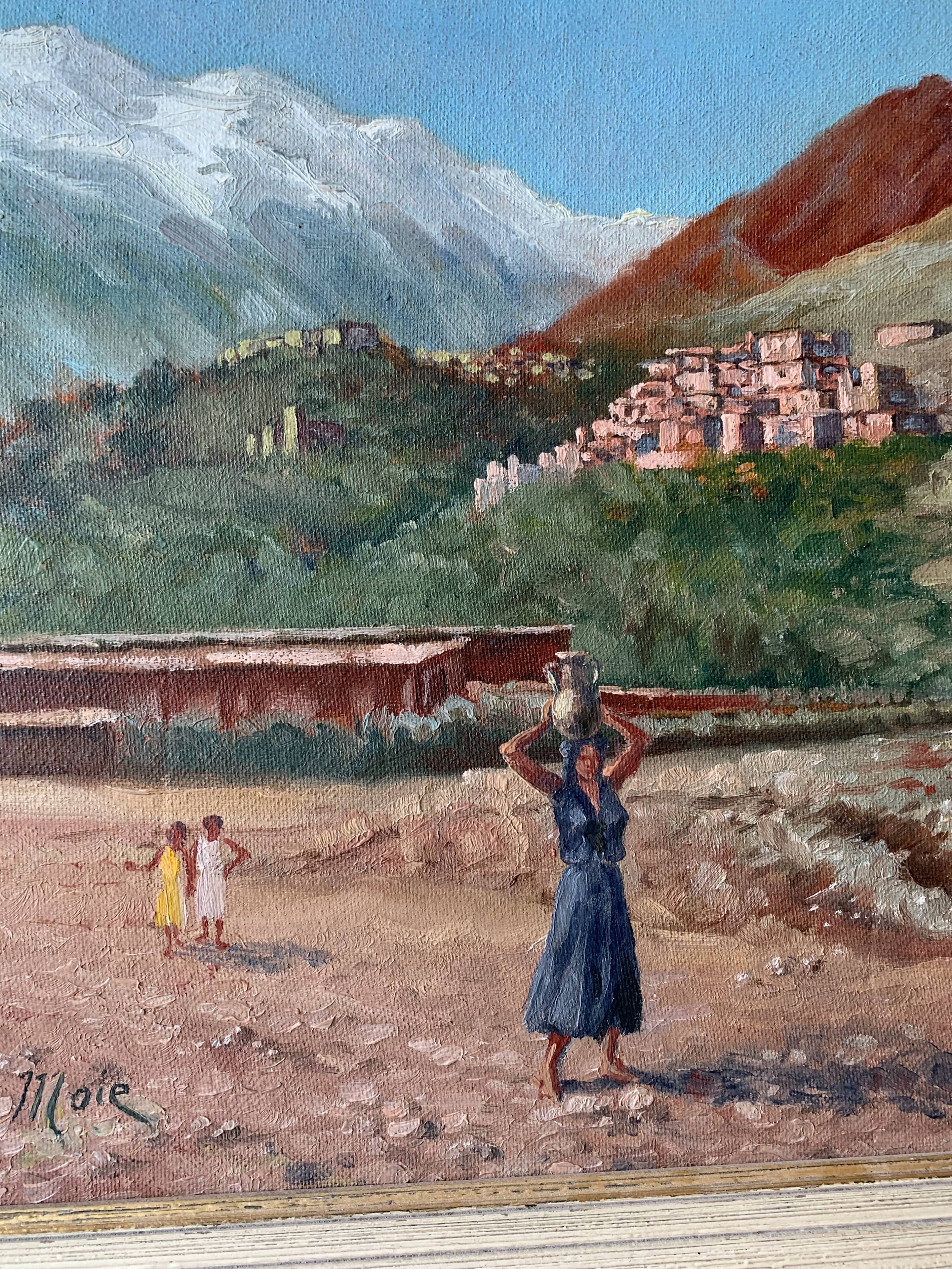 Oil painting on orientalist panel