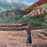 Oil painting on orientalist panel