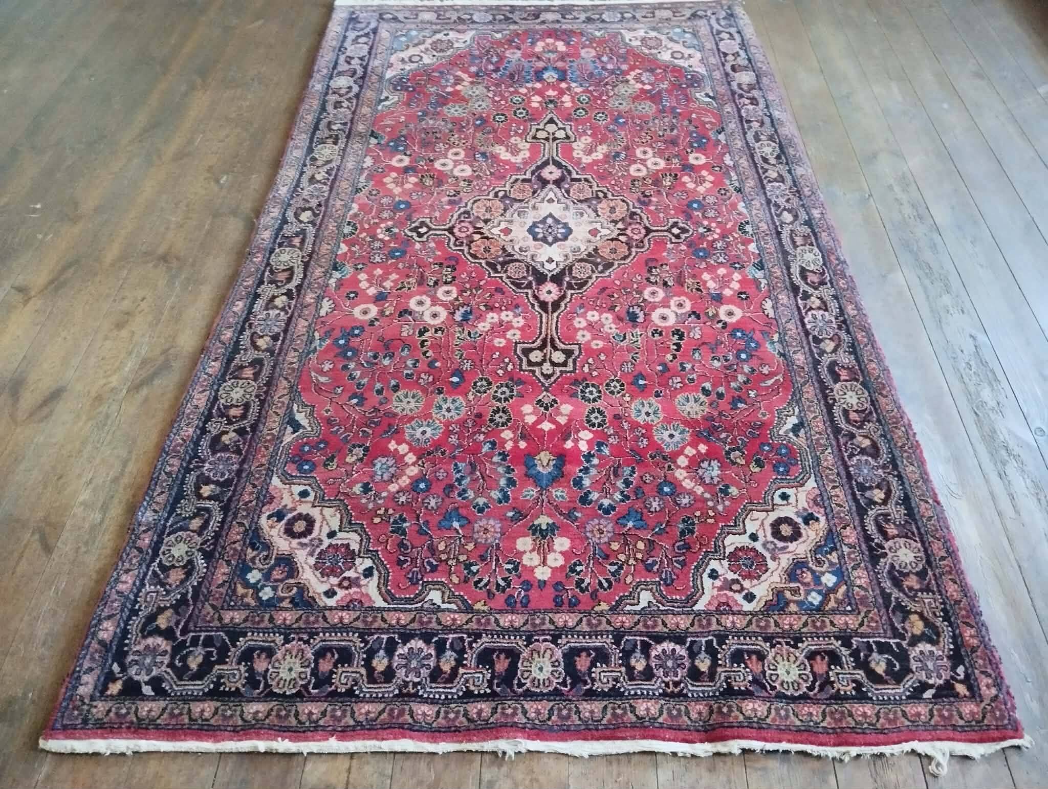 Handmade Tabriz Persian rug 222x123cm
