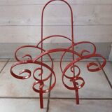 Vintage wrought iron magazine rack