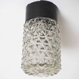 Molded glass cylinder ceiling light