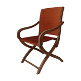 Fauteuil pliant ancien en bois