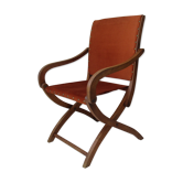 Fauteuil pliant ancien en bois