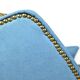 2-Seater Bench in Azure Blue Fabric – 1940s