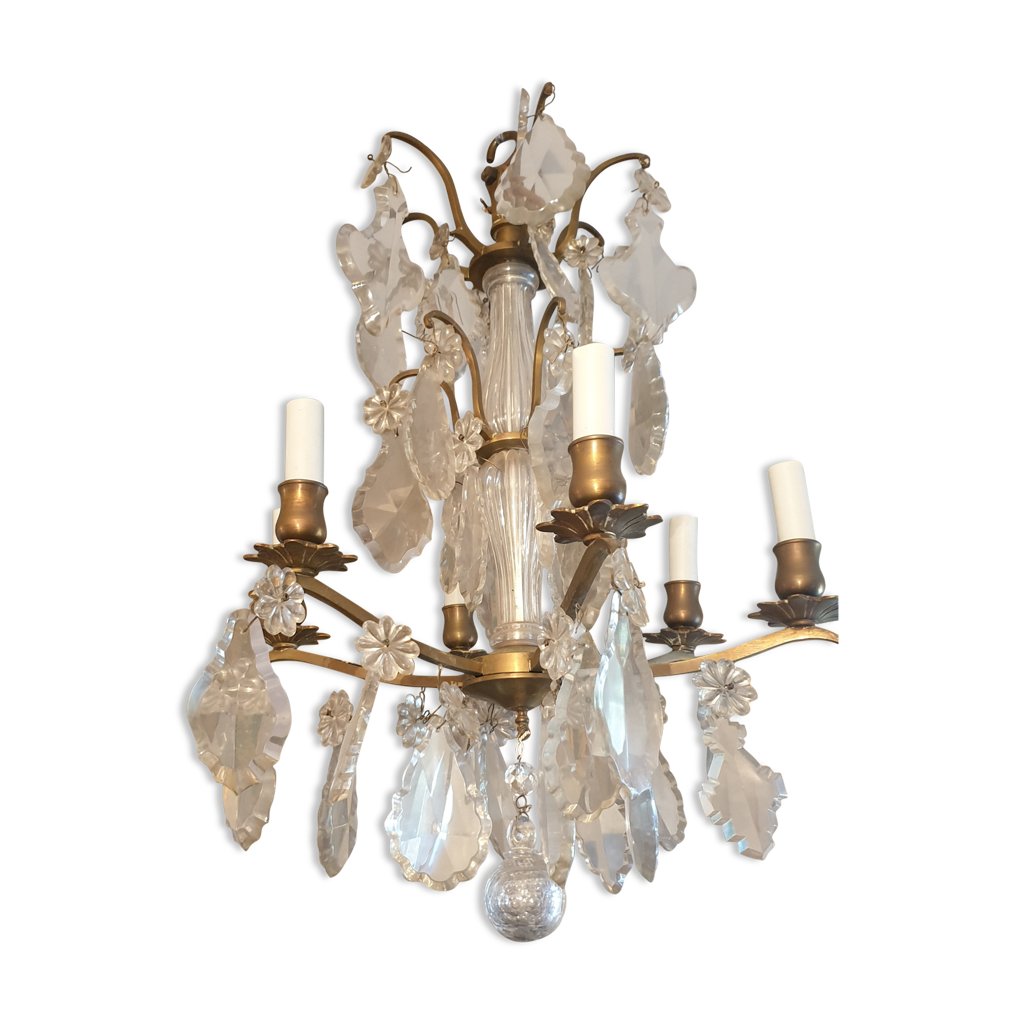 Lustre cage à pampilles | Selency