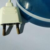 Pair of duck blue and white opaline lamps
