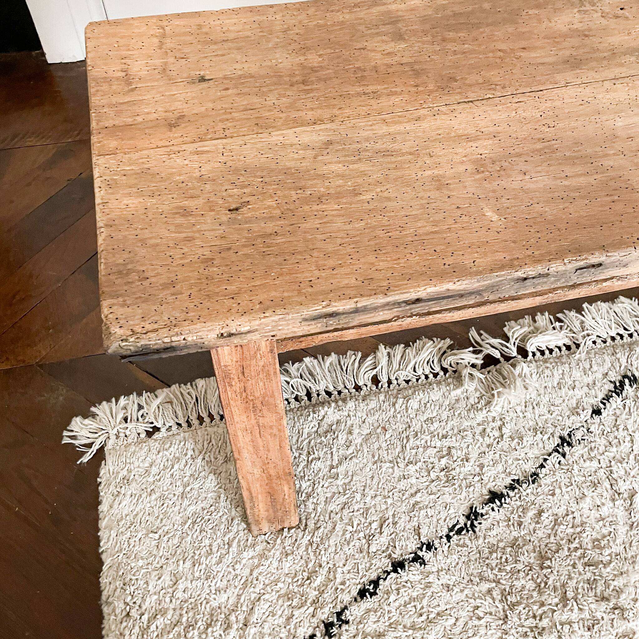 Old wooden coffee table