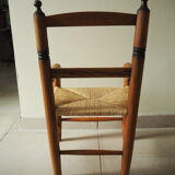 Old straw chair for children