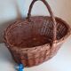 Panier ovale en osier vintage