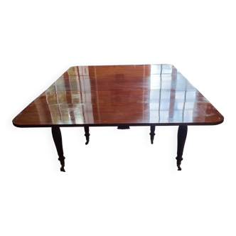 Grande table de salle à manger anglaise en acajou