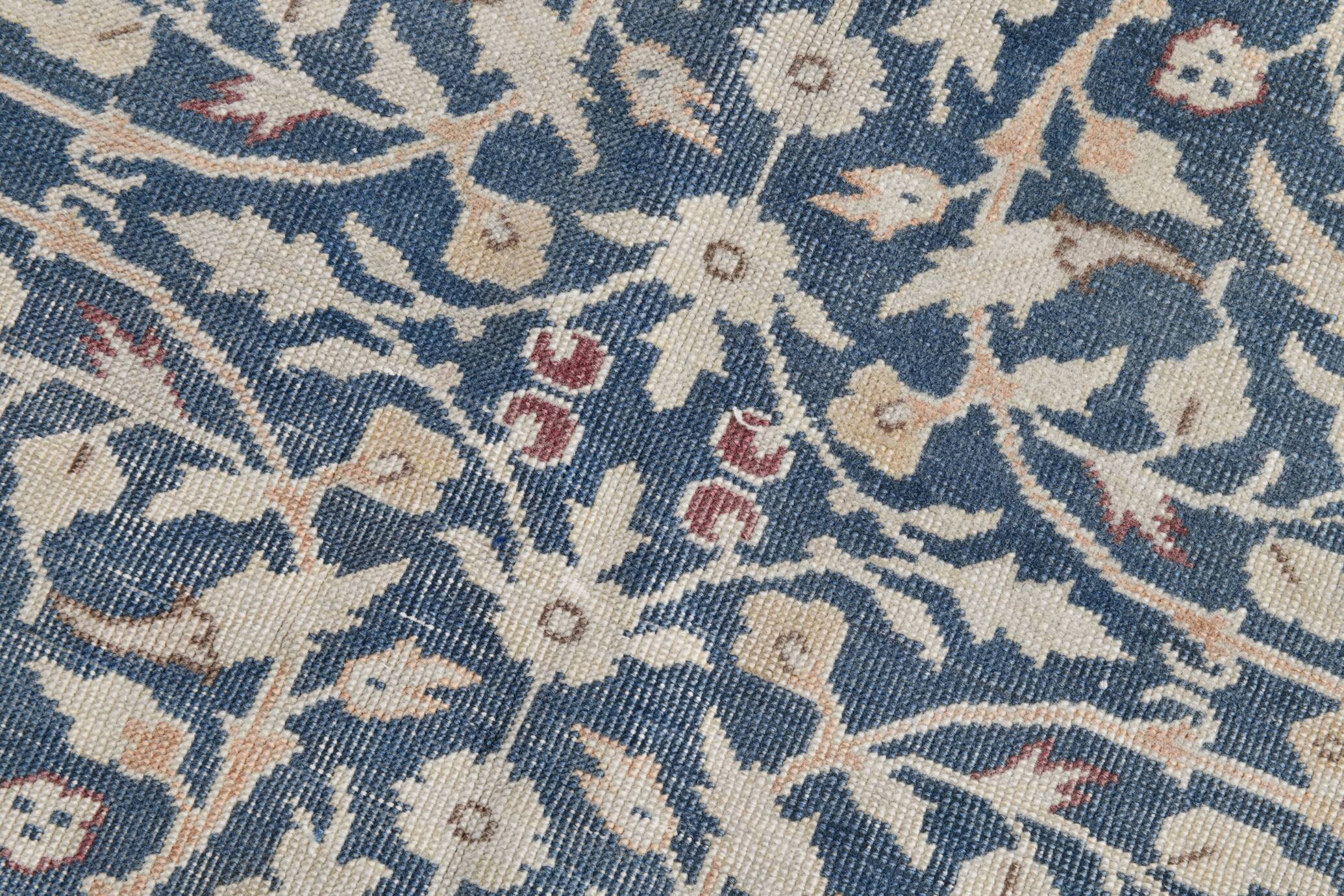 4x7 Navy Blue & Beige Persian Rug 135x204Cm SK 21639