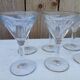 Set of 8 very thick antique stemmed glasses.