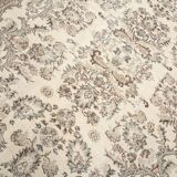 Brown & Cream Floral Vintage Rug, 195x302Cm