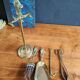 Vintage Brass Fireplace Tools Cat Decor