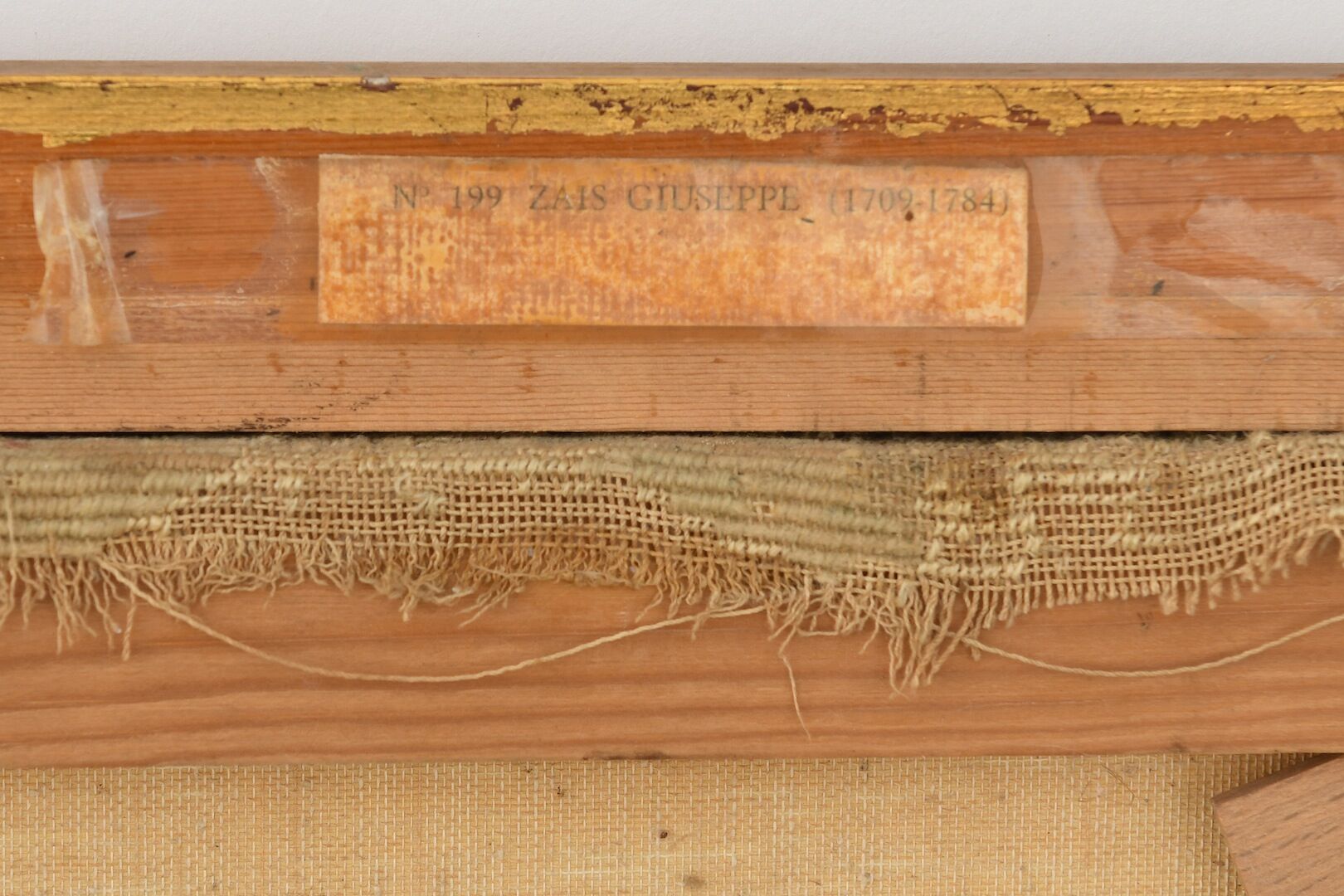 Small gilded wooden trumeau  108x38cm