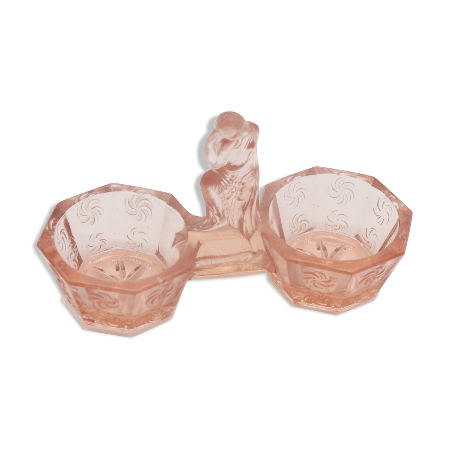 Former vintage glass woman's salt shaker