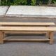 2 renovated farm benches in solid oak 200cm 20th century