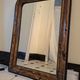 Antique Louis-Philippe mirror in stucco – Superb faux-wood decoration