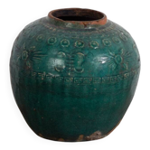 Small ancient emerald green vase (circa 1820) #12