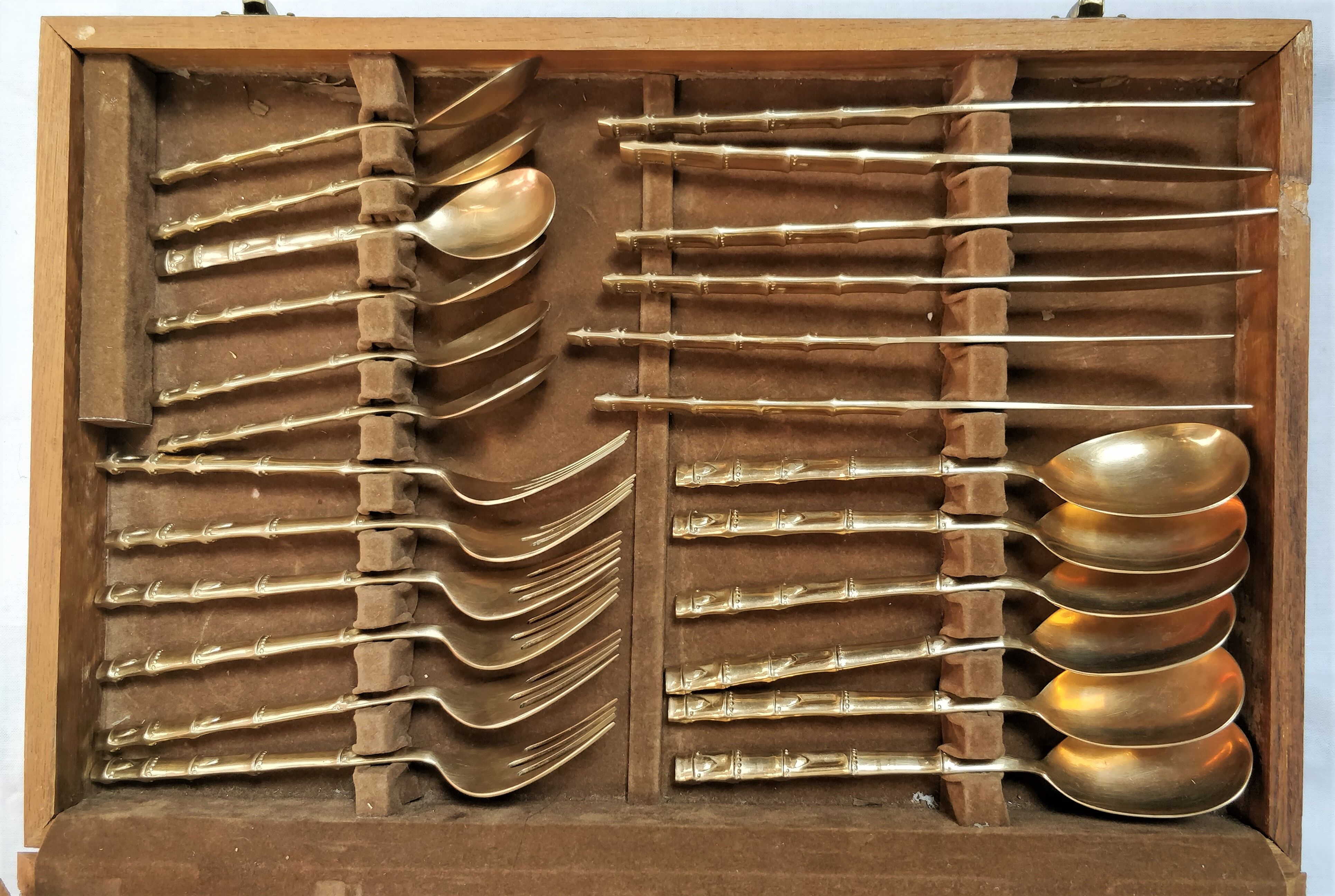 Domestic service covered brass faux bamboo