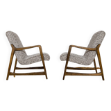 Kvadrat Customizable Pair Of Restored Mid Century Armchairs, 1960s