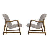 Paire de fauteuils personnalisables Kvadrat restaurés du milieu du siècle, 1960