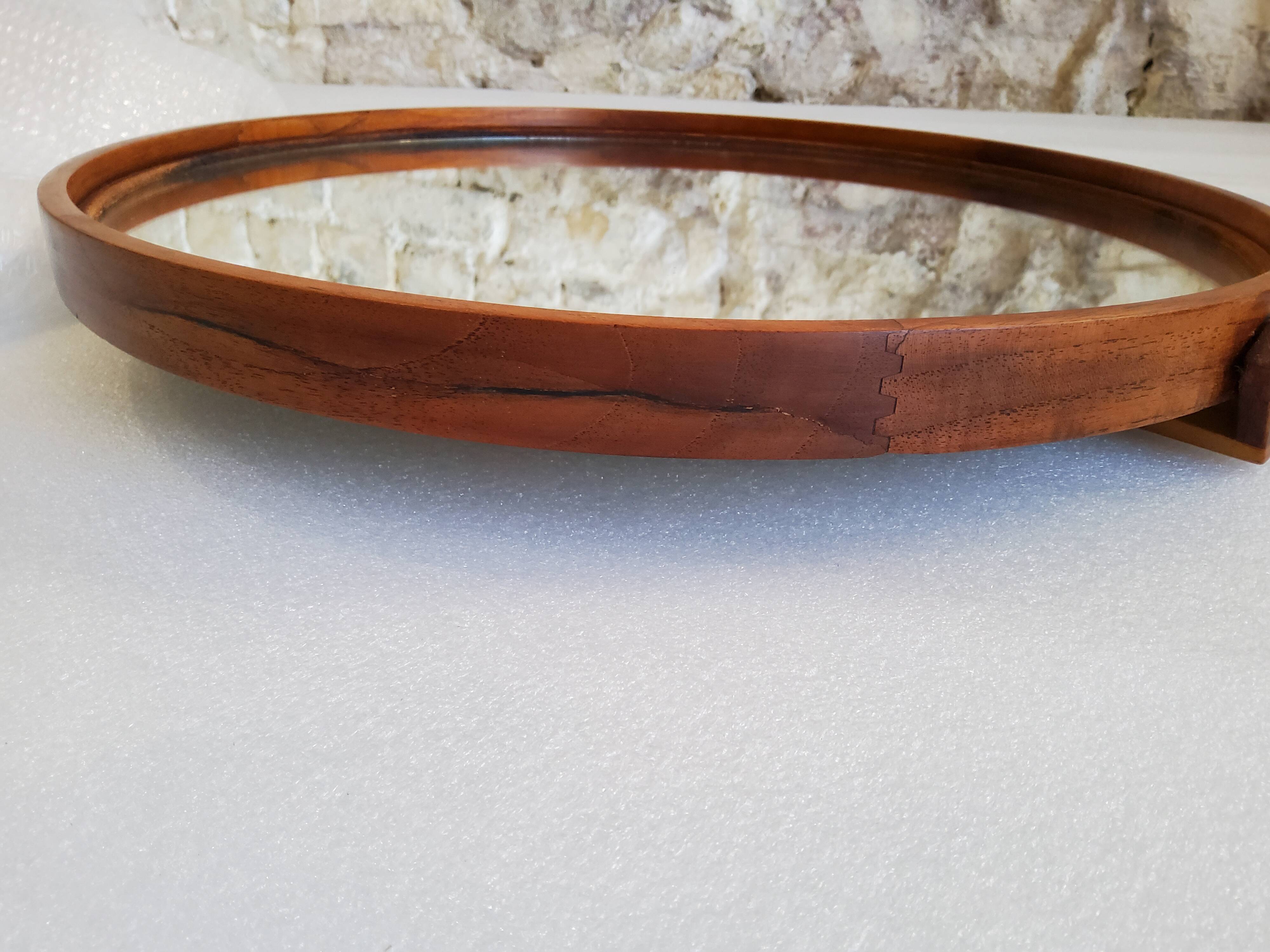 Scandinavian wall mirror in teak - luxury