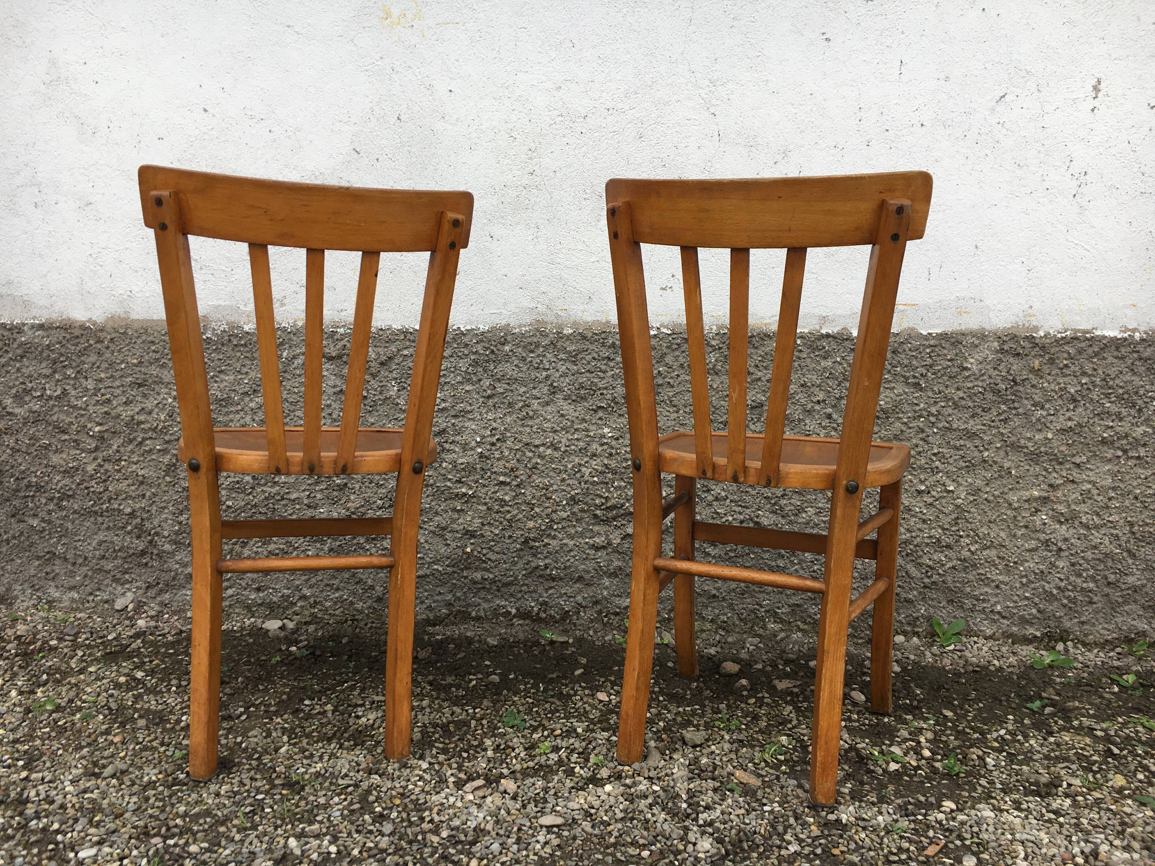 Pair of wooden chairs
