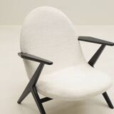 Mid-century vintage design bouclé armchair, 1960s Netherlands.