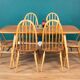 Retro Ercol Planktop Dining Table & Six Windsor Chairs