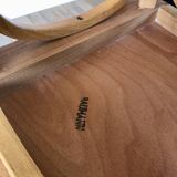 Set of 4 baumann bistro chairs in blond wood / honey stamped 40-50 years