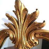 Miroir en bois doré de style Rocaille Louis XV 36x57cm