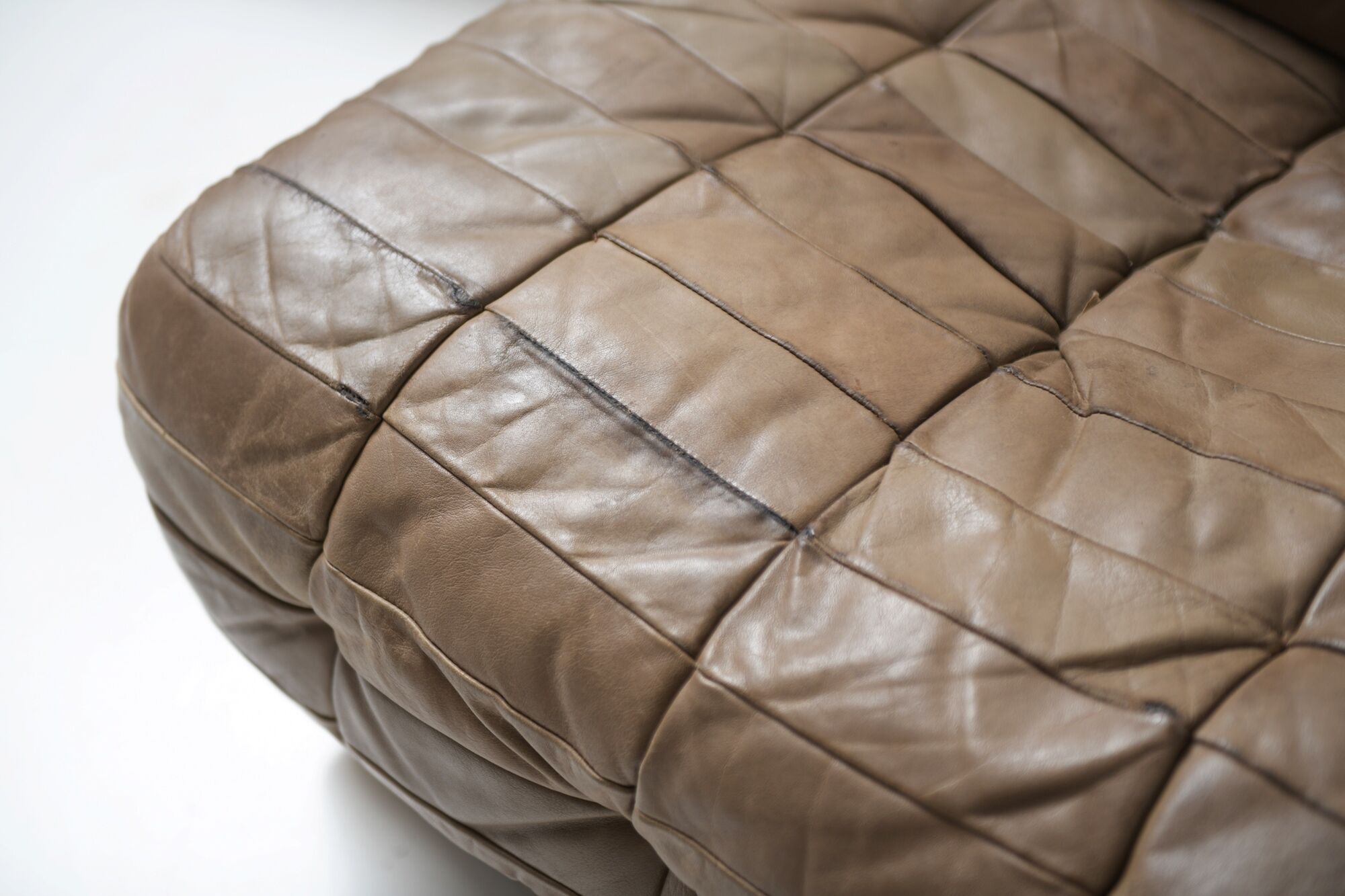 DS 11 modular sofa in brown patchwork leather by De Sede Team for De Sede Swiss