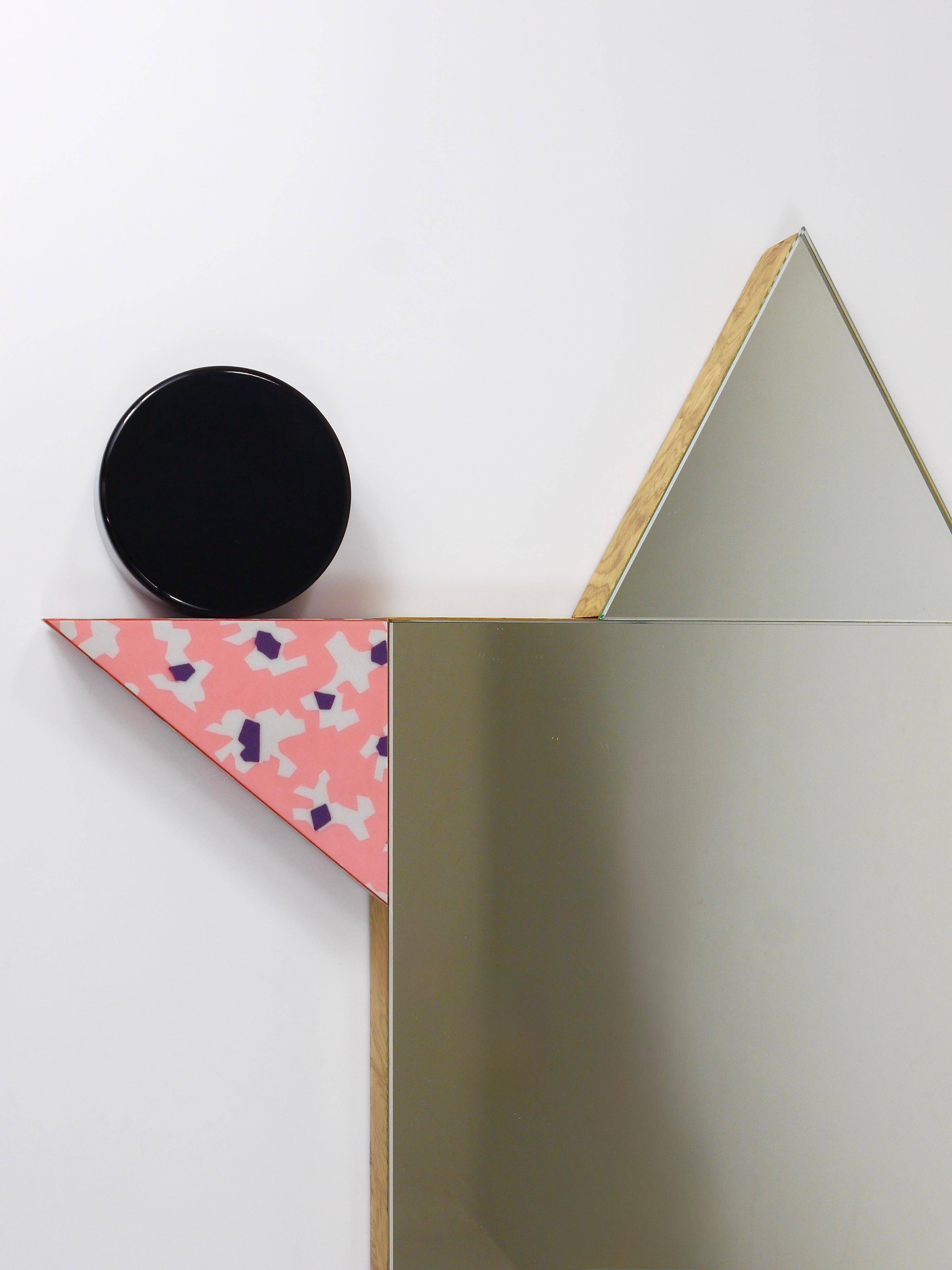 Ettore Sottsass Memphis Milano Diva Wall Mirror Vintage, Italy, 1984