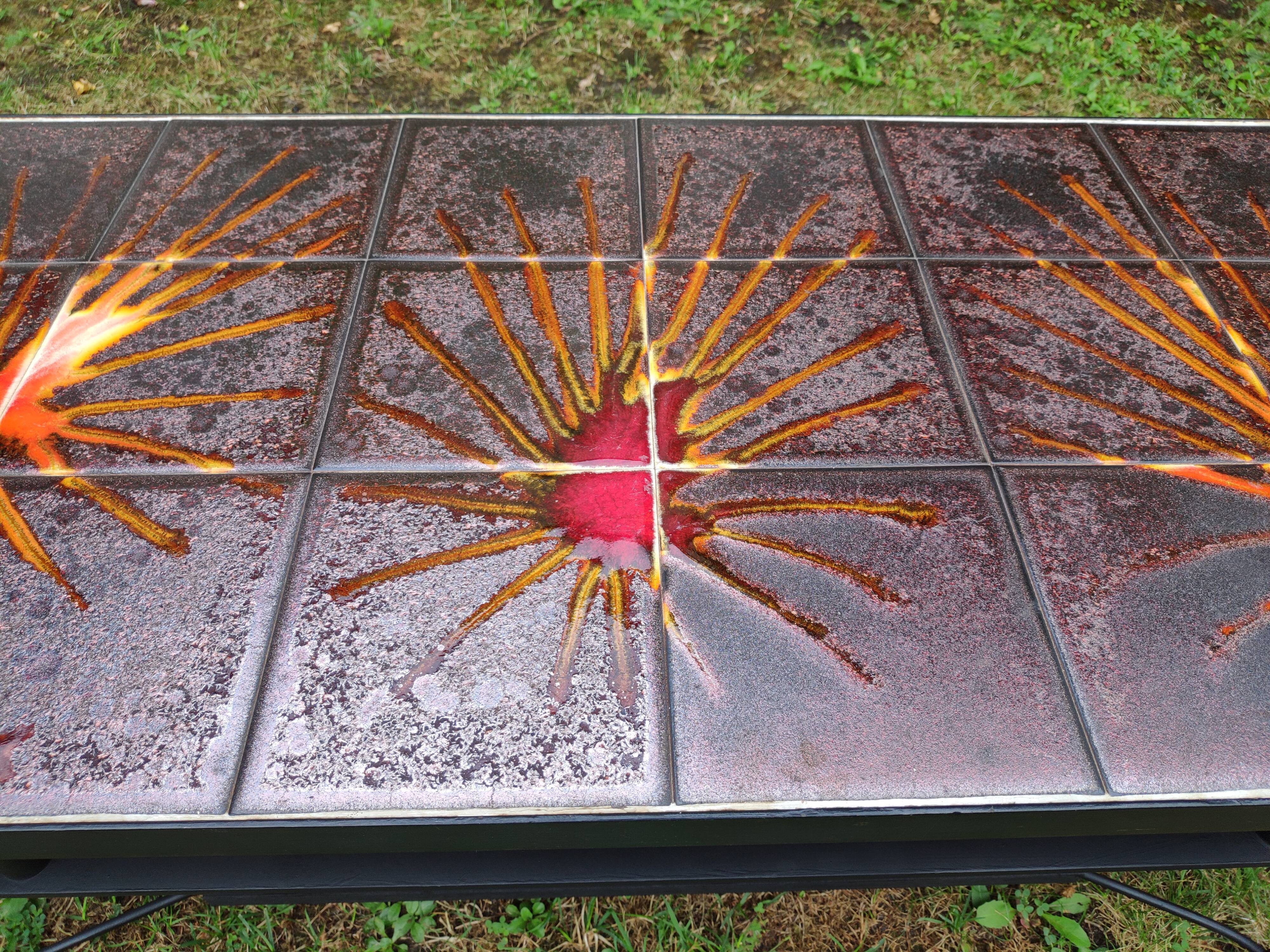 Vintage coffee table La Roue Vallauris