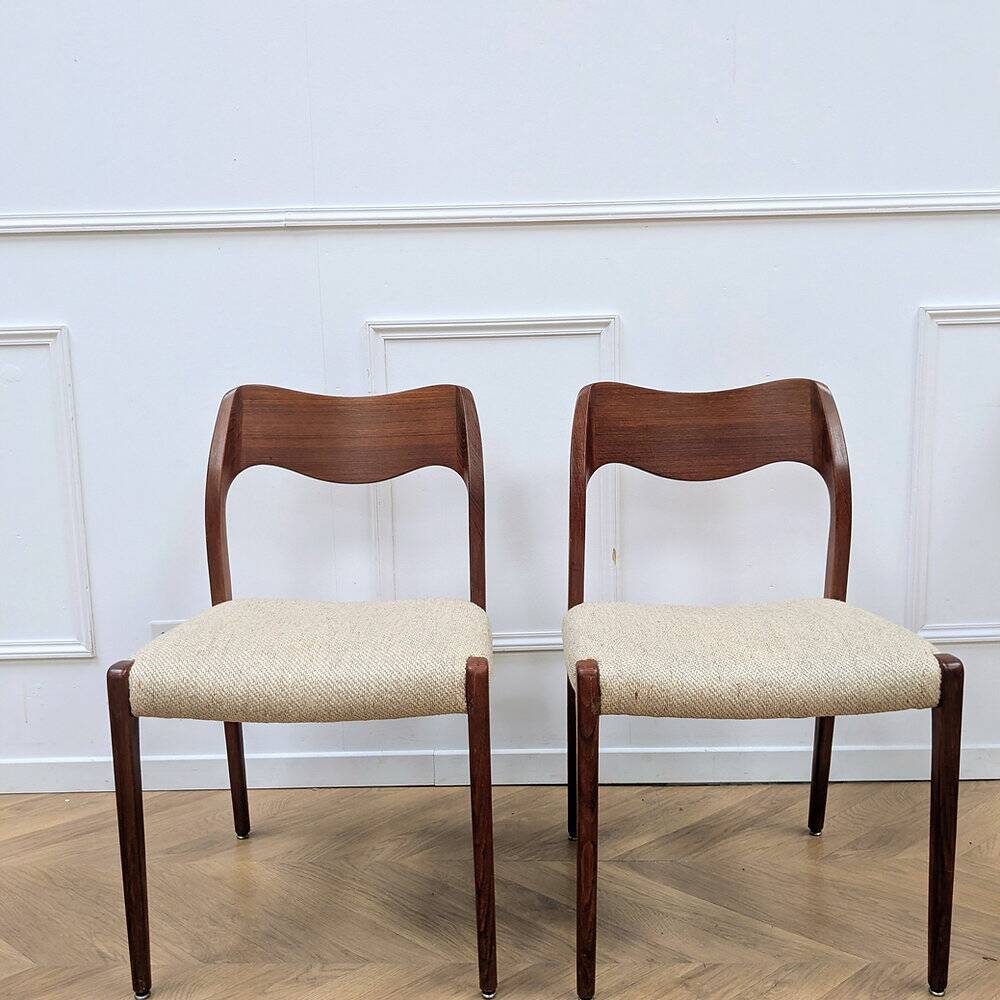 2 vintage chairs by Niels Otto Moller