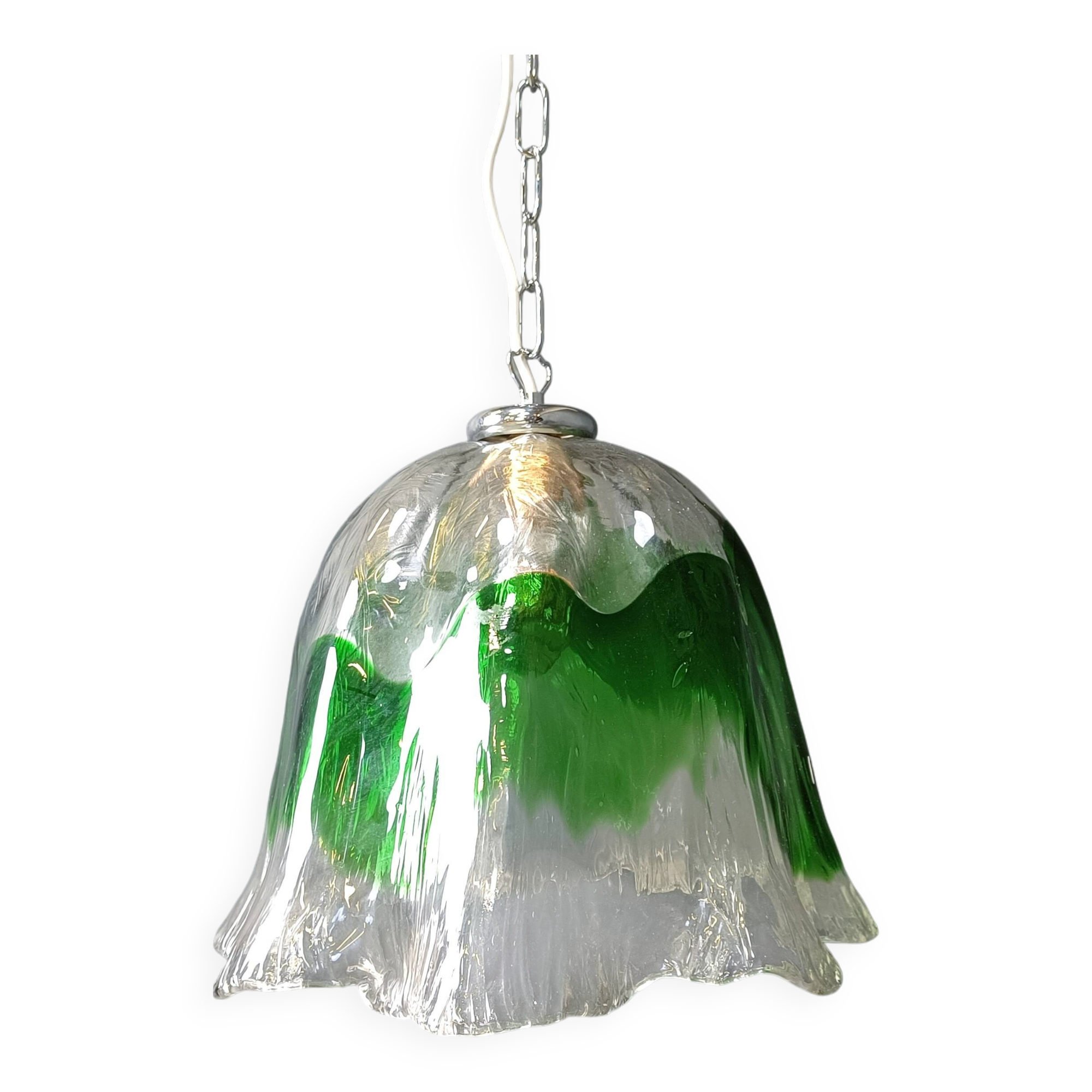 Vintage murano glass pendant light, for Mazzega, 1960s