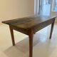 Compact rare rustic vintage solid wood farmhouse dining table.