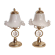 Paire de lampes de table en verre de Murano. Italie, années 1970