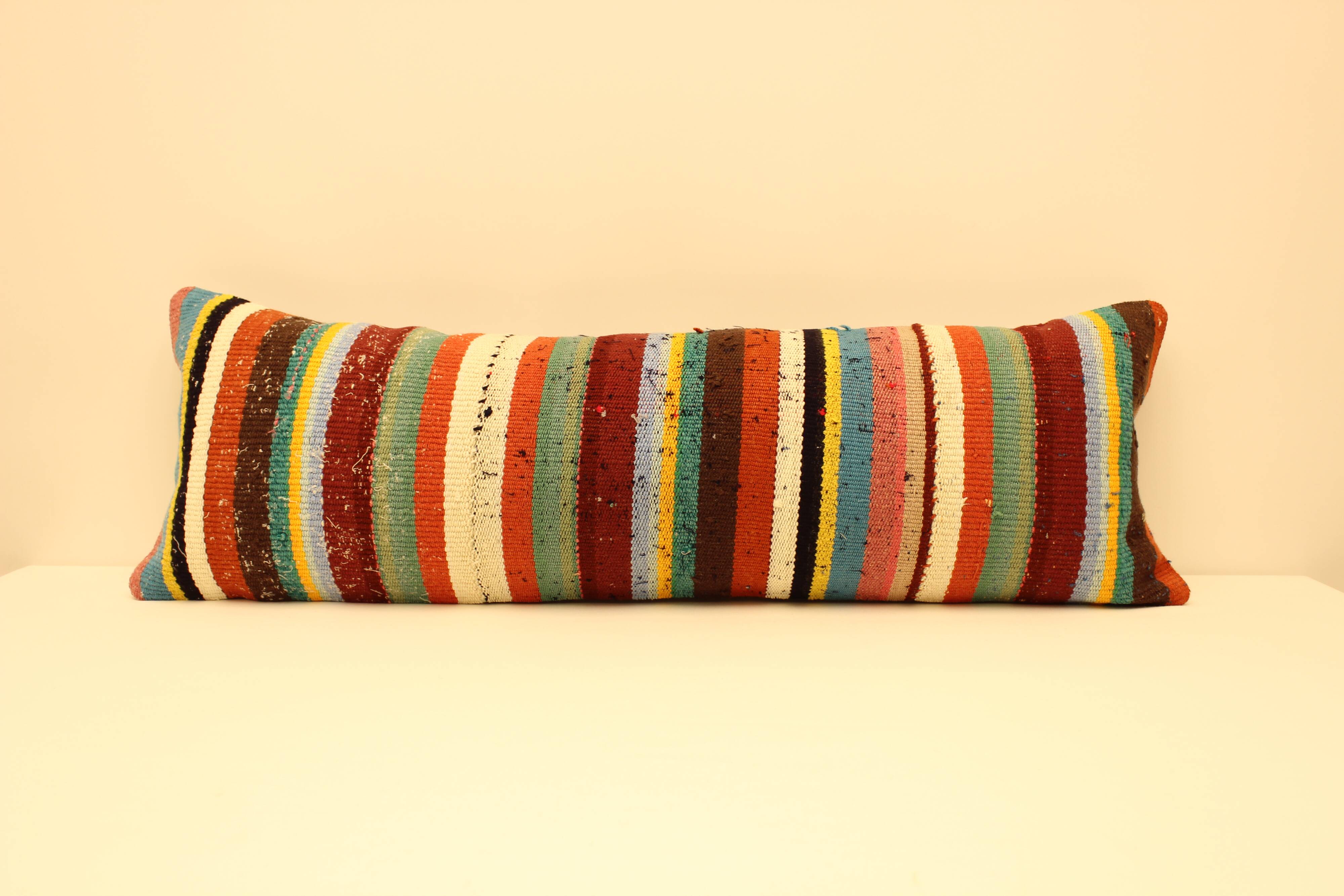 Turkish kilim cushion, 30x90