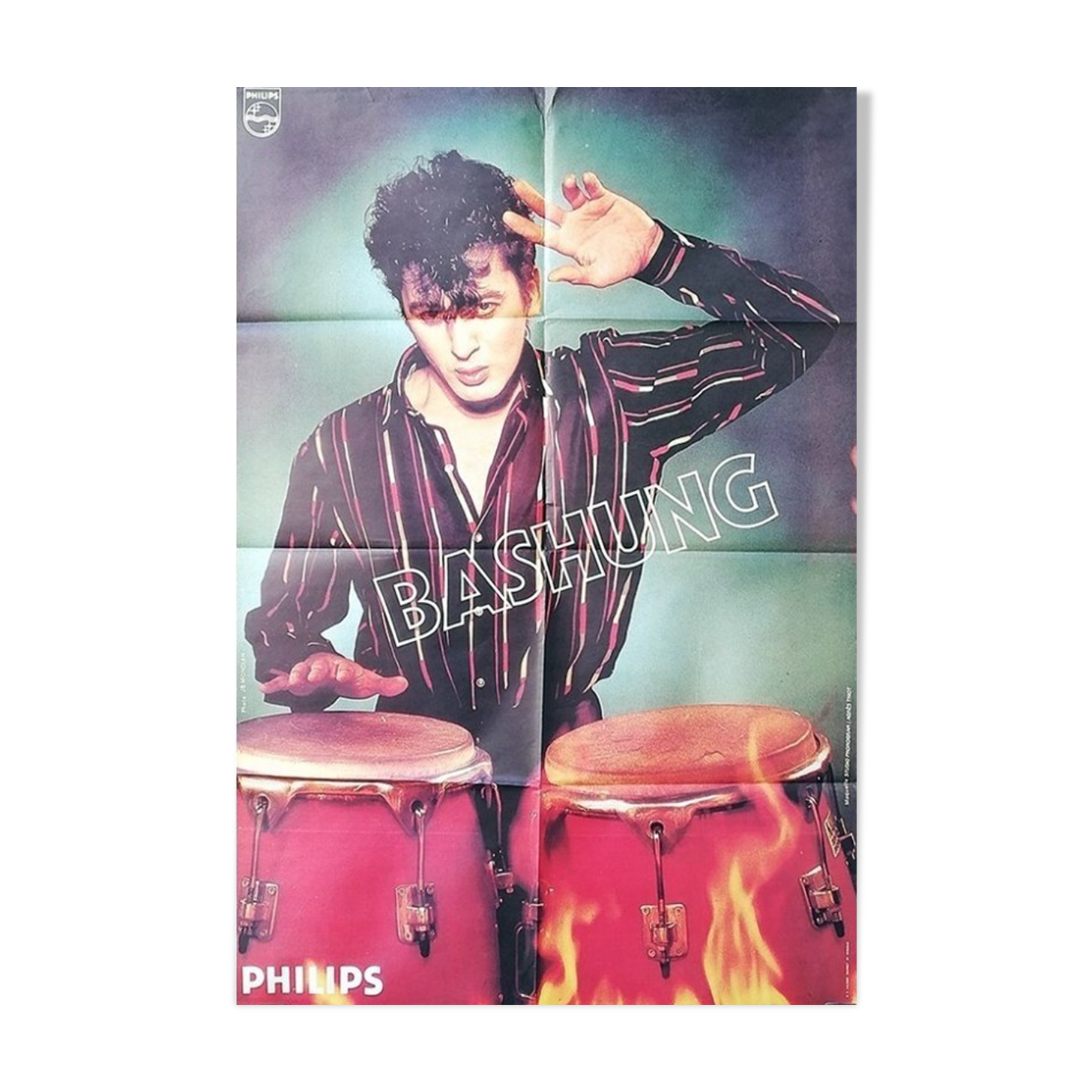 Old vintage concert poster Bashung 80x120