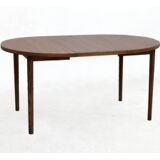 Extendable table set and 4 scandinavian dining chairs in teak 1960