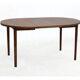 Extendable table set and 4 scandinavian dining chairs in teak 1960