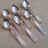 Set of 6 silver plated soup spoons