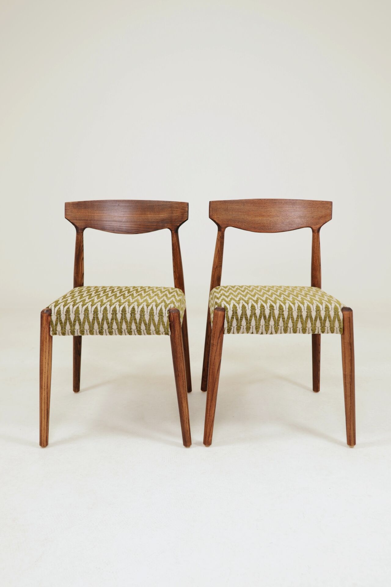 Dining chair set of 2 fiore green