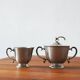 Vintage Creamer and Sugar Bowl by Edvin Ollers, 1920, Set of 2