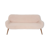 Canapé scandinave en laine bouclée, Danemark années 1960