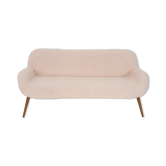 Canapé scandinave en laine bouclée, Danemark années 1960