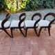 BAUMANN Suite de 4 chaises Gondole vintage 1970