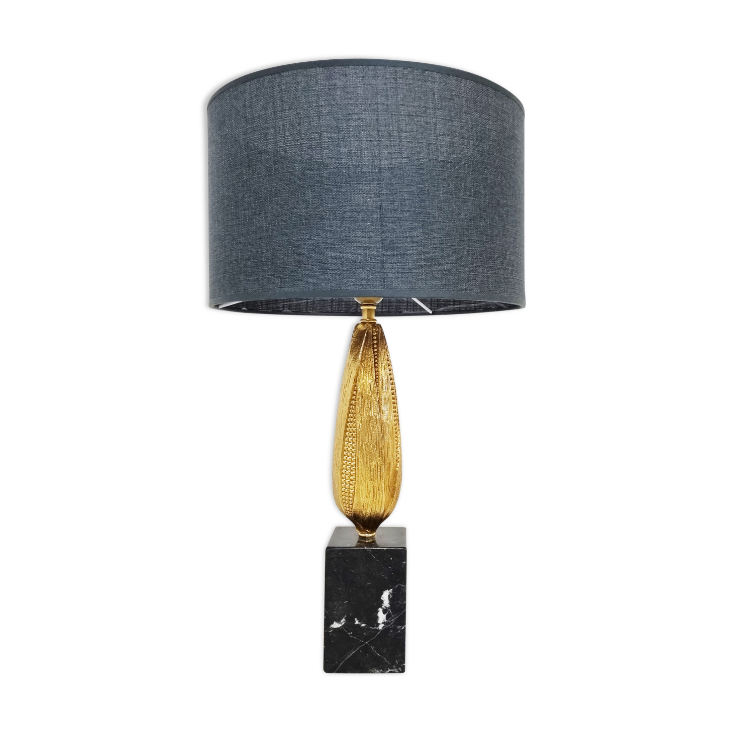 Lampe de table vintage français maïs années 1970